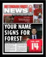 Titulok časopisu s trénerom mužstva a tvojim menom na drese FC Forest - 1N33